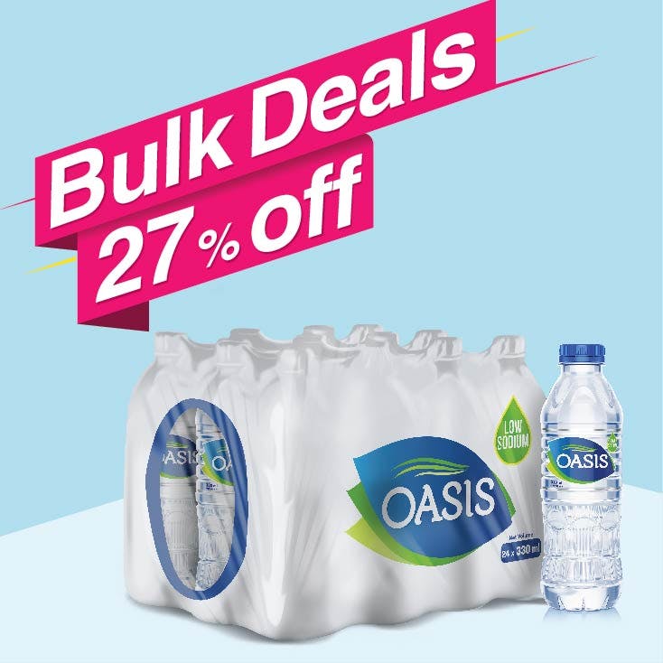 Bulk Offer Oasis Still 330 ml Pack of 24  (Bundle of 4 Packs)