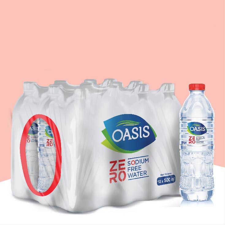 Oasis Zero 500 ml – Pack of 12 bottles