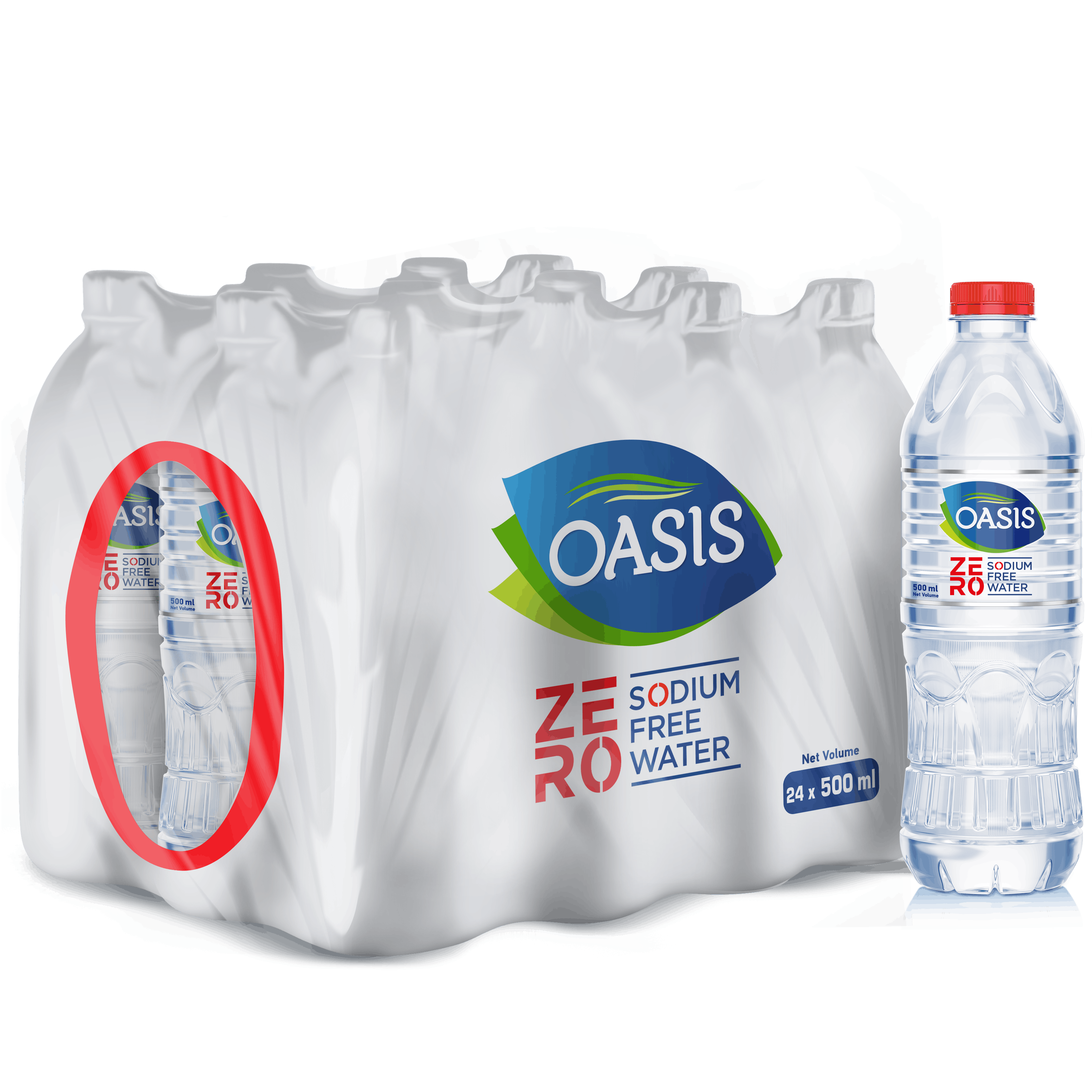Oasis Zero 500 ml – Pack of 12 bottles