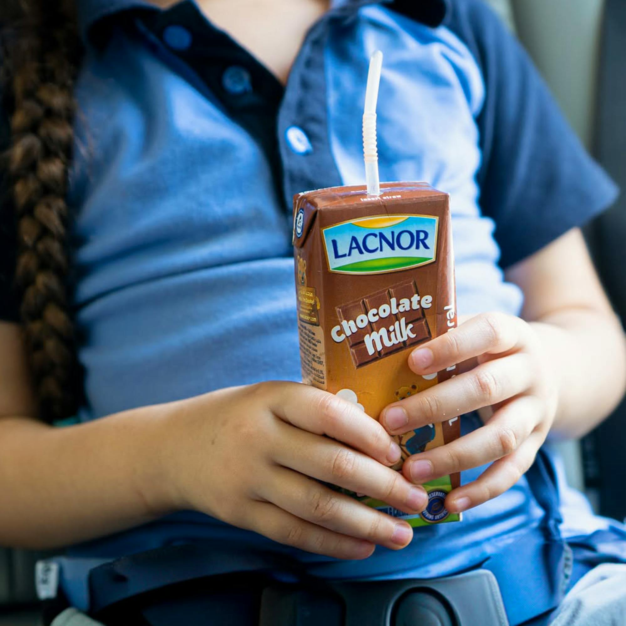 Lacnor Long Life Chocolate Milk 180ml - Pack of 8