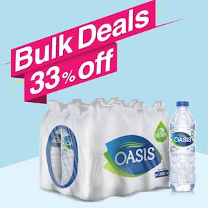 Bulk Offer Oasis Still 500 ml Pack of 24   (Buy 2 Get 1 FREE) - For Residential Customers