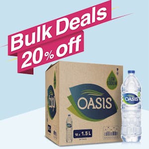 Bulk Offer Oasis 1.5L Carton of 12   (Buy 4 Get 1 FREE)