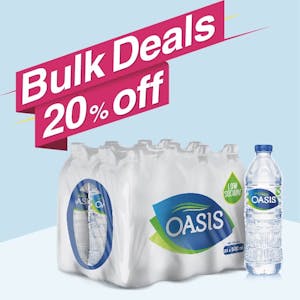 Bulk Offer Oasis Still 500 ml Pack of 24   (Buy 4 Get 1 FREE)