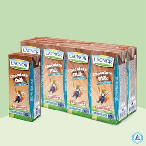 Lacnor Long Life Chocolate Milk 180ml - Pack of 8