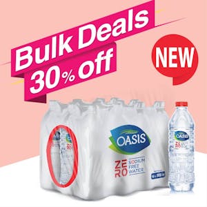Bulk Offer Oasis Zero 500 ml – Pack of 12 bottles (Bundle of 8 Packs)