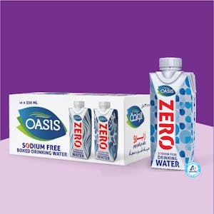 Oasis 330 ml Boxed Drinking Water Zero - Pack of 18