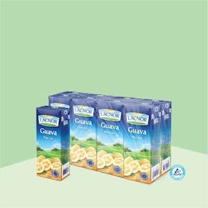 Lacnor Long Life Guava 180ml - Pack of 8