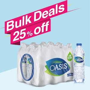 Bulk Offer Oasis Still 500 ml Pack of 24   (Buy 3 Get 1 FREE)