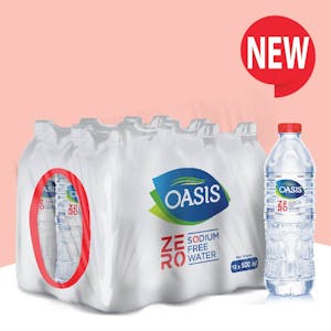 Oasis Zero 500 ml – Pack of 12 bottles