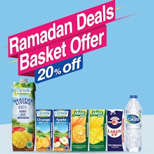 Ramadan Deals - Basket Offer - Buy 20 Cartons of NFPC Products (Water, Juice, Laban & Fruit Drinks) at a 20% Discount